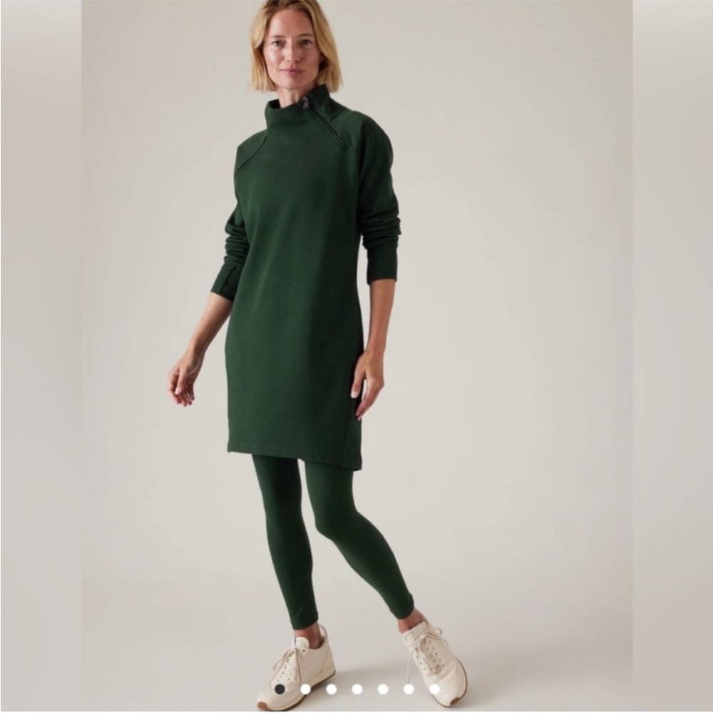 Athleta Cozy Karma Sweatshirt Dress - Green - Size XL